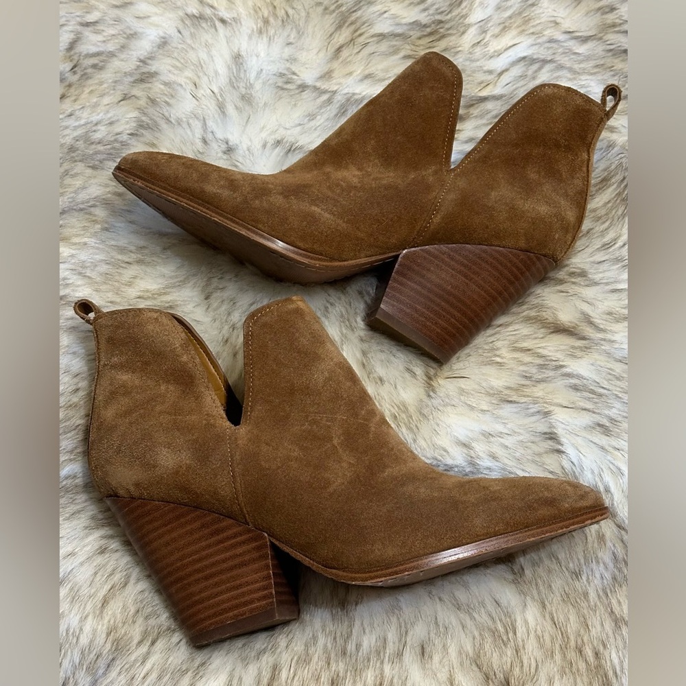 Marc Fisher Brown Suede Ankle Boots
